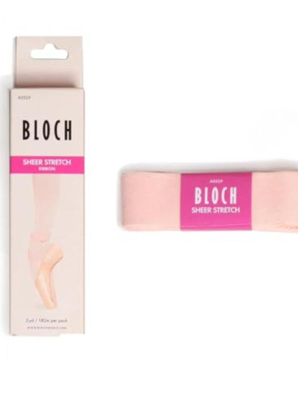 Ballet Pointe Shoe Sheer Stretch Ribbon 7/8 inch